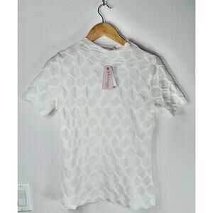 Philosophy T-shirt 3D textured geometric pattern minimal quiet luxury medium